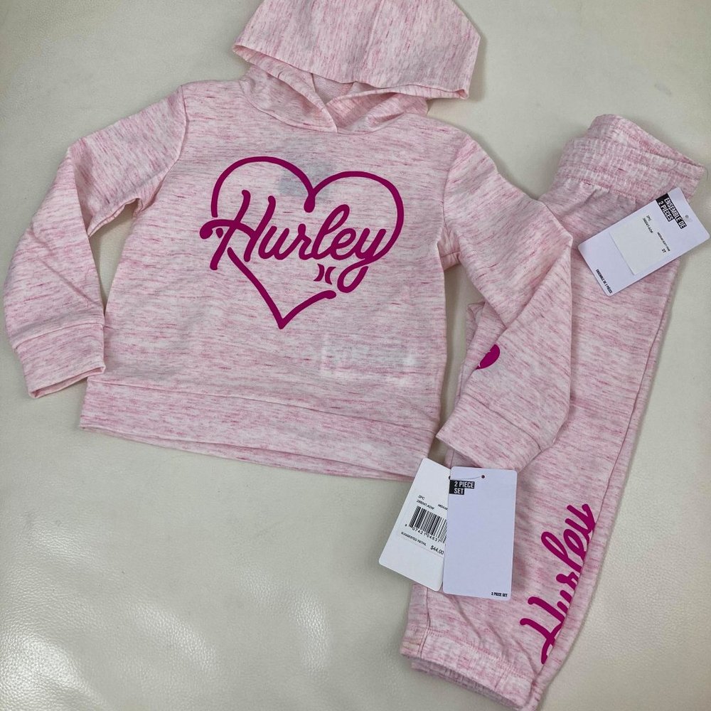 Hurley heart lovers long sleeve hoodie pants set 2301